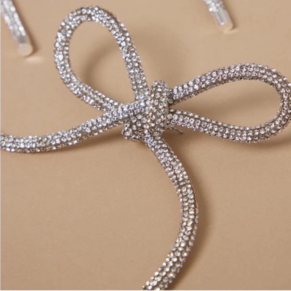 New! Rhinestone Bow Alligator Hair Clip NWOT